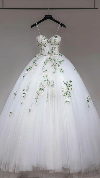 Ball Gown Appliques Tulle Wedding Dress Bridal Gown Wedding Gown