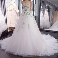 Ball Gown Appliques Tulle Wedding Dress Bridal Gown Wedding Gown - Thumbnail 1