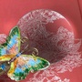 Vintage cloisonne magnifying glass, butterfly shape, artistic magnifying glass, 16cm length-2