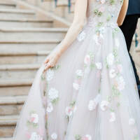 Fabulous A-line Floral Appliques Tulle Wedding Dress Bridal Gown Wedding Gown - Thumbnail 2
