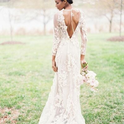 Pink sheath appliques tulle open back wedding dress bridal gown wedding gown