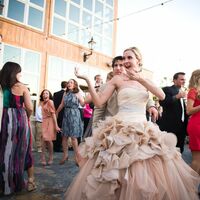Blush Pink Organza Tiered Wedding Dress Bridal Gown Wedding Gown - Thumbnail 2