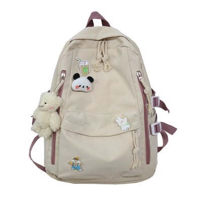 Large capacity solid color backpack