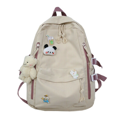 Large capacity solid color backpack