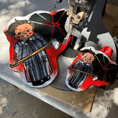 American psycho kewpie woodcut (all sizes)