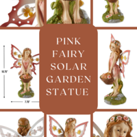 Pink Fairy Solar Garden Statue  - Thumbnail 1