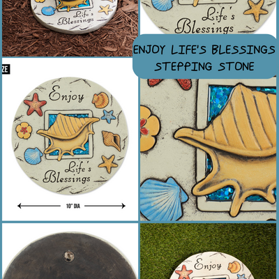 Enjoy life's blessings stepping stone