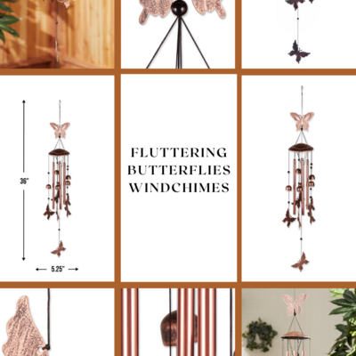 Fluttering butterflies windchimes