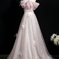 Sparkling Sequins Long Prom Dress, Beautiful A-Line Evening Party Dress - Thumbnail 1