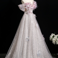 Sparkling Sequins Long Prom Dress, Beautiful A-Line Evening Party Dress - Thumbnail 2