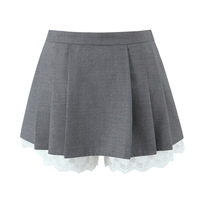Sweet casual pleated lace safety pants skirt - Thumbnail 2