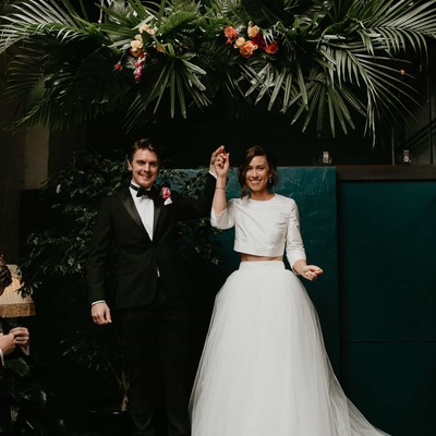 Two pieces tulle wedding dress bridal gown wedding gown