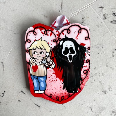 Ghostface and Casey Becker Woodcut (All Sizes)