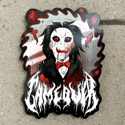 Saw billy the puppet woodcut (all sizes)