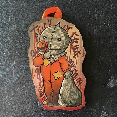 Sam trick r treat kewpie woodcut (all sizes)