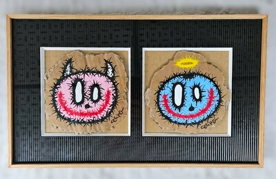 😈😇Drawing by Celipe Perroloco "Heaven & Hell: A Dialogue Beyond Frames" 