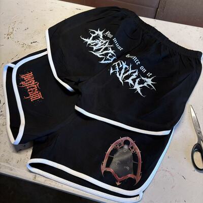 Nosferatu short shorts (front and back)