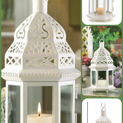 White moroccan style lantern