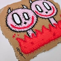 😈😇Painting by Celipe Perroloco "Two Demons"  - Thumbnail 1