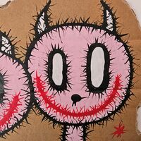 😈😇Painting by Celipe Perroloco "Two Demons"  - Thumbnail 3