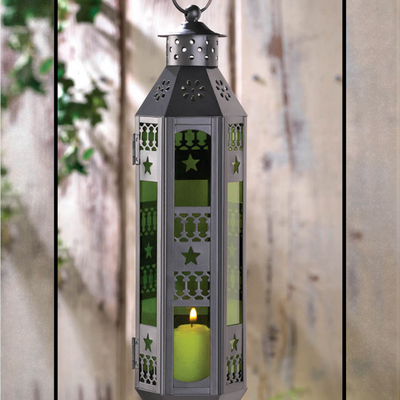 Emerald serenity hanging lamp