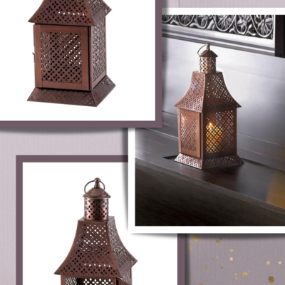 Labyrinth pewter lantern