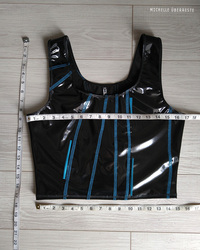 OOAK Zip Drive Crop Tank - blue-raspberry.zip - Thumbnail 8