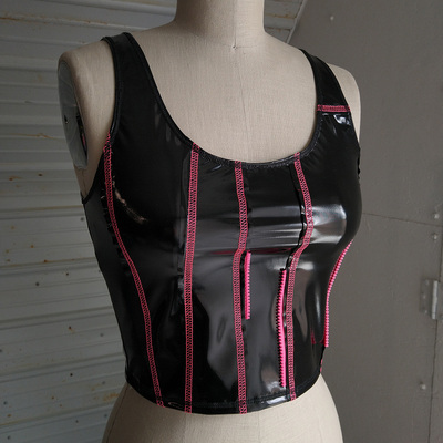 Ooak zip drive crop tank - fruitpunch.zip - Thumbnail 1