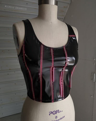 Ooak zip drive crop tank - fruitpunch.zip