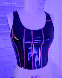OOAK Zip Drive Crop Tank - fruitpunch.zip - Thumbnail 4