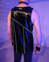 OOAK Zip Drive Crop Tank - lemon-lime.zip - Thumbnail 7