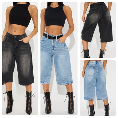 Fashion Denim Jorts-TD