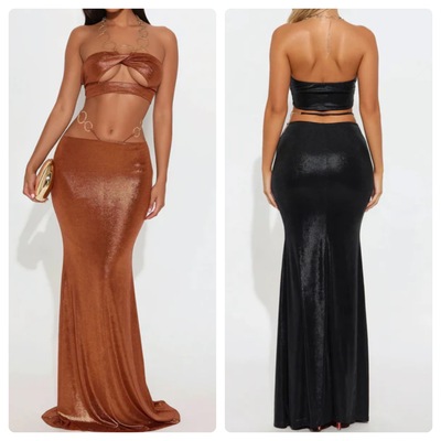 Cutout Chain Dress-TD