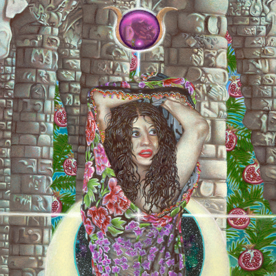 “the high priestess” canvas giclee print 