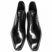 Martin boots men's handmade calfskin leather shoes 2 colors - Thumbnail 4