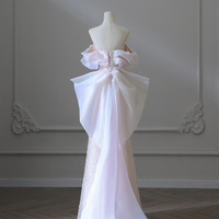 Lovely Pink Pearl Long A-Line Prom Dress - Thumbnail 2