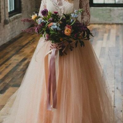 Plus size lace beach boho wedding dress bridal gown wedding gown