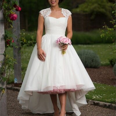 Simple ball gown lace ho-lo beach boho wedding dress bridal gown wedding gown