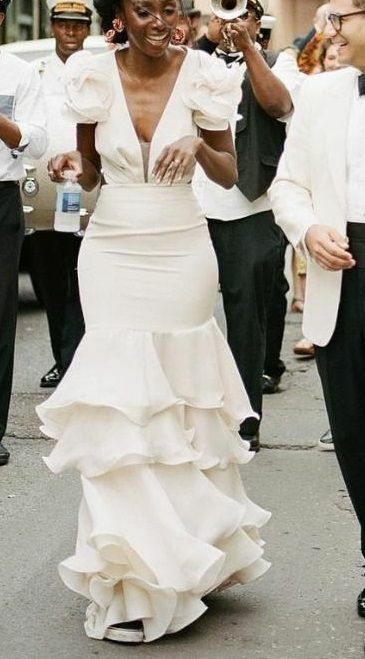 Elegant Sheath Tiered Beach Boho Wedding Dress Bridal Gown Wedding Gown