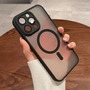 Magnetic Luxury Matte Translucent Armor Shockproof Case For iPhone 14 13 12 11 15 Pro Max Plus For Magsafe Wireless Charge Cover-3