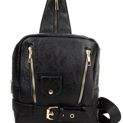 Black sling backpack