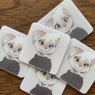 Smile more 1” lenticular sticker 