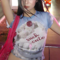 Such Cute Cherry Cake Mesh Top - Thumbnail 1