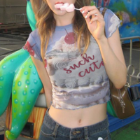 Such Cute Cherry Cake Mesh Top - Thumbnail 2