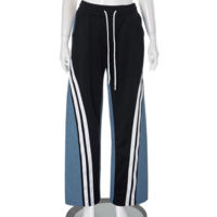 CONTRAST STRIPED PATCHWORK PANTS - Thumbnail 2