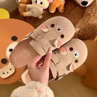 Cute Teddy Bear Clogs Shoes - Thumbnail 1