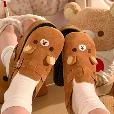 Cute Teddy Bear Clogs Shoes