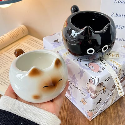 Cute Siamese Cat Ceramic Coffee Cup