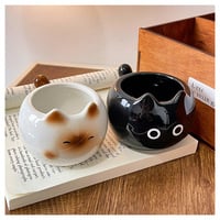Cute Siamese Cat Ceramic Coffee Cup - Thumbnail 1