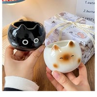 Cute Siamese Cat Ceramic Coffee Cup - Thumbnail 4